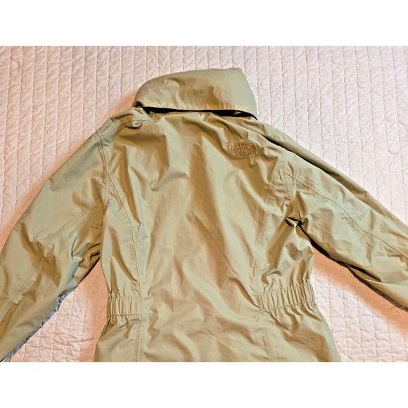 The North Face HyVent Tan Hooded Rain Jacket Full Zip XS Waterproof Jacket - Picture 15 of 16